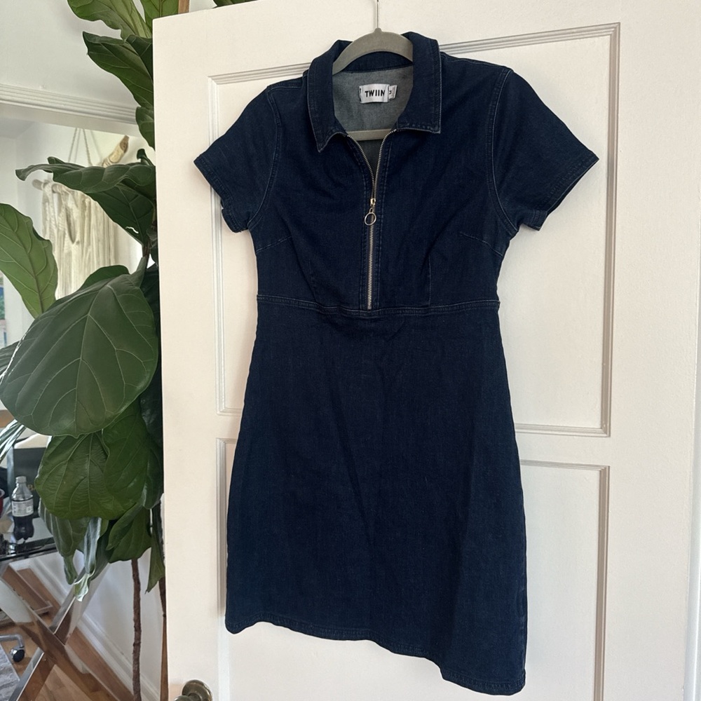 Twin-Set Dark Blue Denim Mini Dress